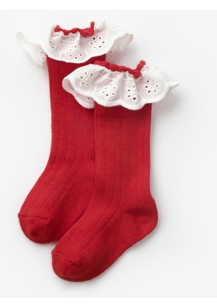 Kırmızı Fistolu Kız Çocuk Çorap fiyatları