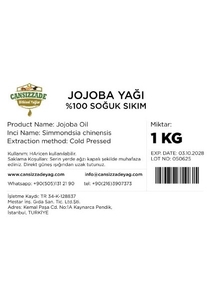Jojoba Yağı 1 kg modelleri