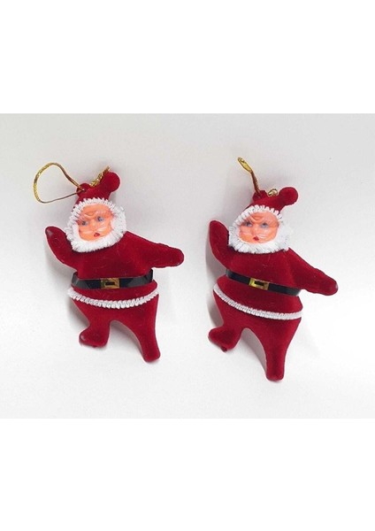 Mini Party Store Yılbaşı Noel Baba Figürü 2 Li Kırmızı Renk
