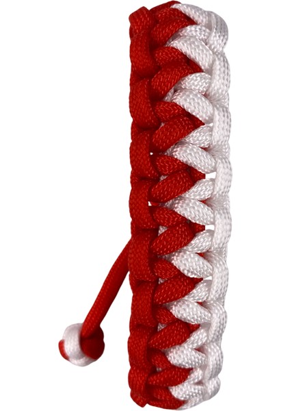 Kırmızı Beyaz Paracord Bileklik