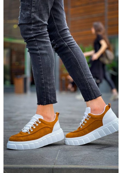 KB-X10 Kuback Taba Süet Beyaz Yüksek Taban Günlük Spor Ayakkabı fiyatları