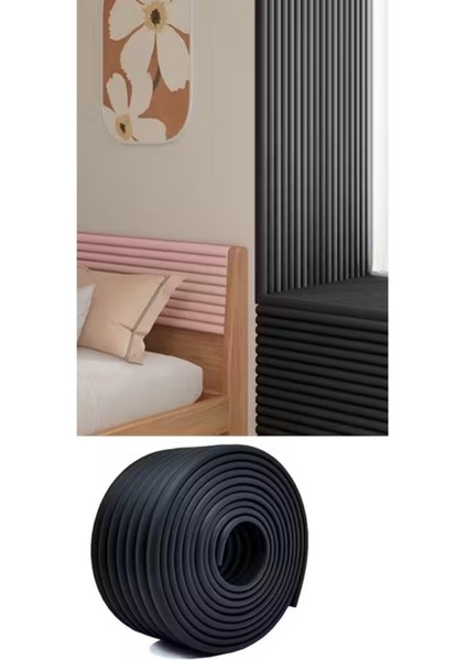 8CMX200CM 1 Adet Yapışkanlı Meva Siyah Lambiri Model Çıta Süpürgelik Tablo Tavan Koruyucu Kenar Çıta modelleri