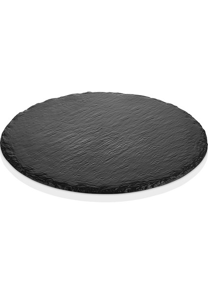 47030.BL - Arduvaz Efektli 5'li Siyah Yuvarlak Sunum Pano Seti 30 Cm, Thermoset Melamin