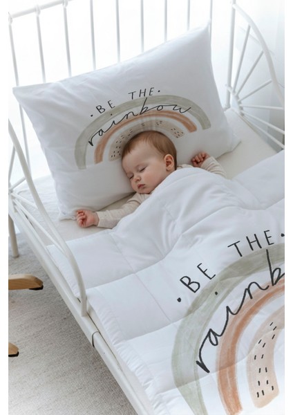 Organik Baskılı Bebek Boy (100X150) Yorgan Seti - Royal Series - Be The Rainbow fiyatları