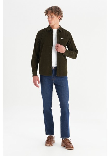 %100 Pamuk Regular Fit Normal Kesim Klasik Yaka Cepli Kadife Gömlek fiyatları