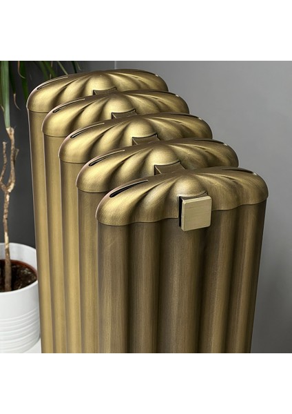 Grande Lux Alüminyum Yatay Radyatör 700x1025 mm 16 Dilim | 2649 W Yüksek Isıl Güç | Mat Bronz fiyatları