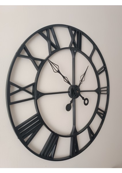 Büyük Boy Roman Rakamlı Metal Duvar Saati 90X90 cm modelleri