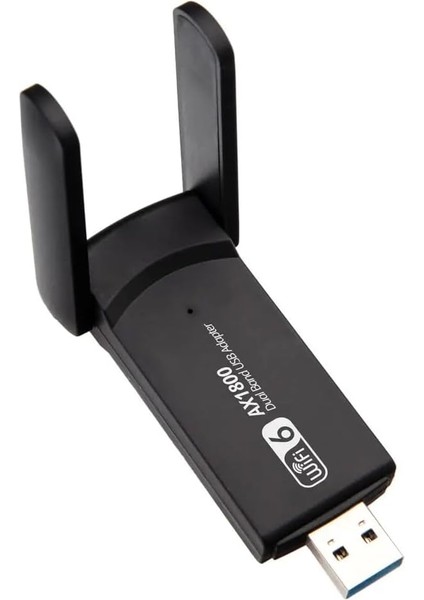 Wifi 6 Adaptörü AX1800 Mbps Kablosuz Ağ Kartı USB Dongle Dual Band Reseptör