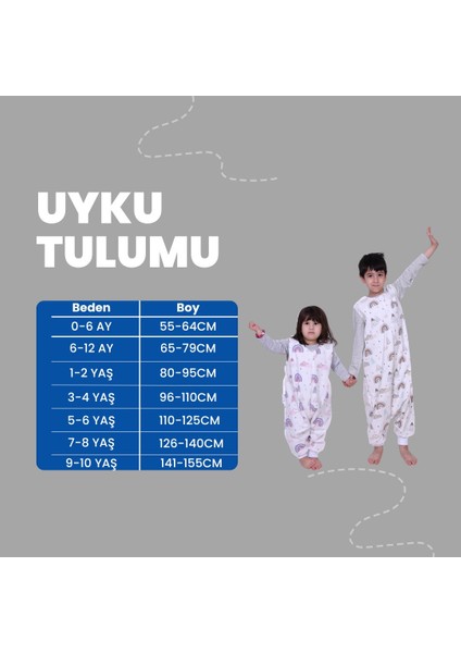 Penye Astarlı Dört Kat Müslin Uyku Tulumu (1 TOG) modelleri