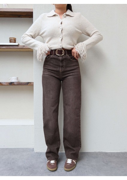 Straight Paça Kesik Orj Jean