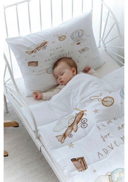 Organik Baskılı Bebek Boy (100X150) Yorgan Seti - Royal Series - Adventure Baby fiyatları
