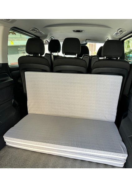 Araç Yatağı Sünger Katlanabilir Oto Yatağı Üniversal 120X180X6 Cm-Tesla ve Birçok Modele Uygun-Gri modelleri