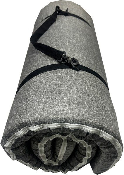 Kamp Yatağı Taşıma ve Omuz Askılı Kamp Matı Fermuarlı Kamp Minderi Çadır Matı 70X180X6CM-GRİ
