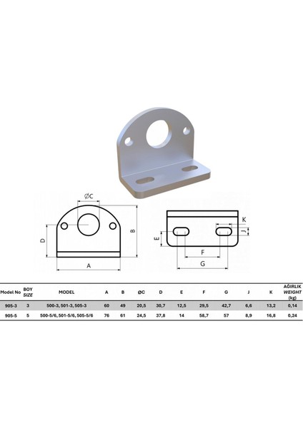 905-5 Yatay Taban Itme Çekme Elemanı 23932