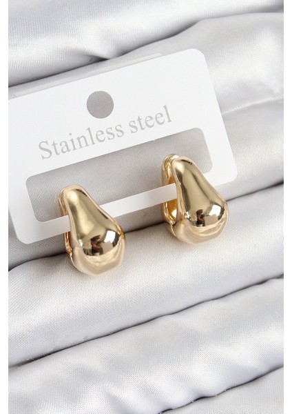 Pirinç Halka Model Gold Renk Kadın Küpe