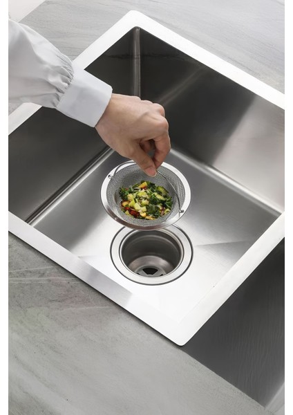 Çelik Mutfak Lavabo Atık Yemek Süzgeci 11 cm Çap Gider Tıpası MT203 fırsatları