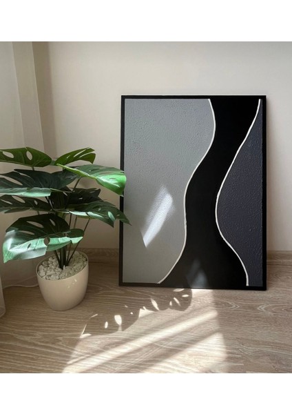 Dekoratif El Yapımı Dokulu Kanvas Tablo Modern Tablo