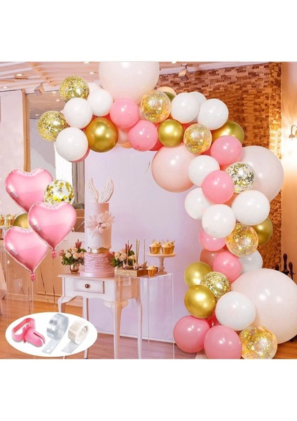 Pembe Gold Balon Zinciri