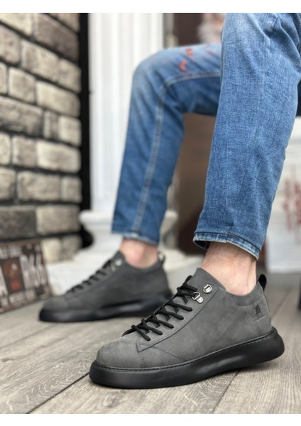 ET0331 Bağcıklı Erkek Yüksek Taban Füme Cilt Spor Ayakkabı fiyatları