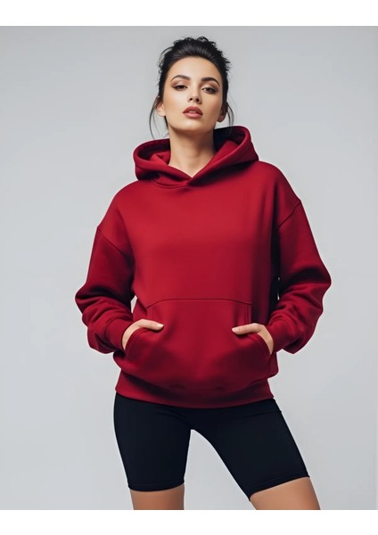 Oversize Unisex Kapüşonlu Sweatshirt Hoodie