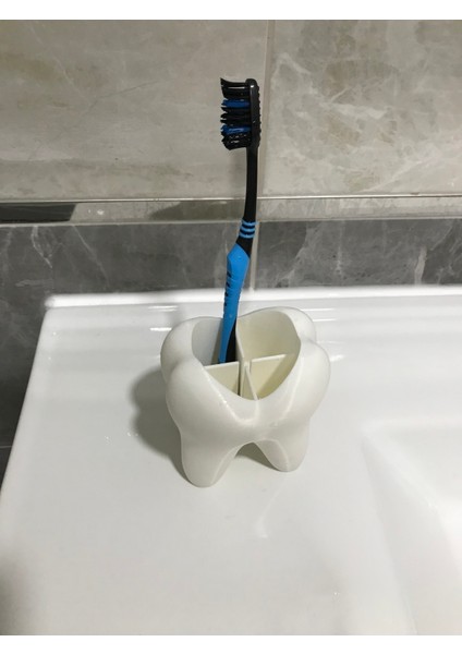 Diş Şeklinde 4 Bölmeli Diş Fırçalığı Diş Şeklinde Kalemlik fırsatları