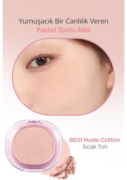 Cilde Yumuşak ve Doğal Renk Veren Pastel Tonlarda Allık A'pıeu Juicy-Pang Pastel Blusher (BE01) fiyatları