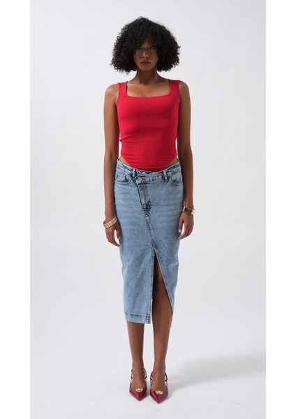 Kare Yaka Kalın Askılı Bodysuit fiyatları