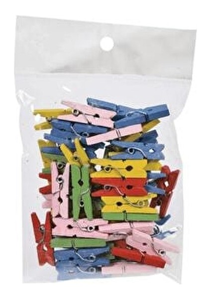 Ahşap Mandal Renkli 3.5 cm Büyük Boy Sanatsal Projeler İçin Uygun fiyatları