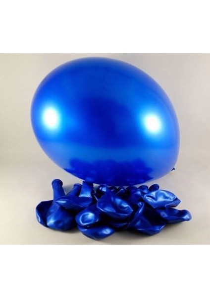 Lacivert Renkli Metalik Balon Seti 10 Adet