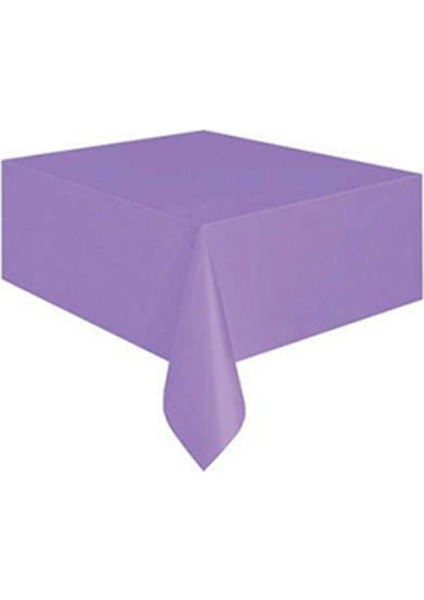 Mor Tek Kullanımlık Naylon Masa Örtüsü 120CM - 180 cm