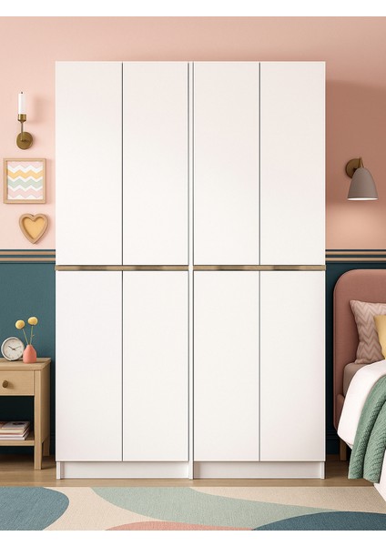 Lias 4 Kapaklı Gardırop - 182 cm Y, 122 cm G - Genç Odası ve Yatak Odası Gardırop fiyatları
