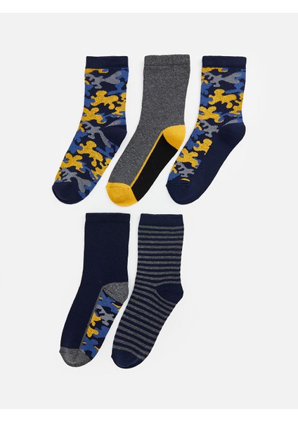 Yeni Sezon Desenli Erkek Cocuk Soket Corap 5'li - W4LB84Z4