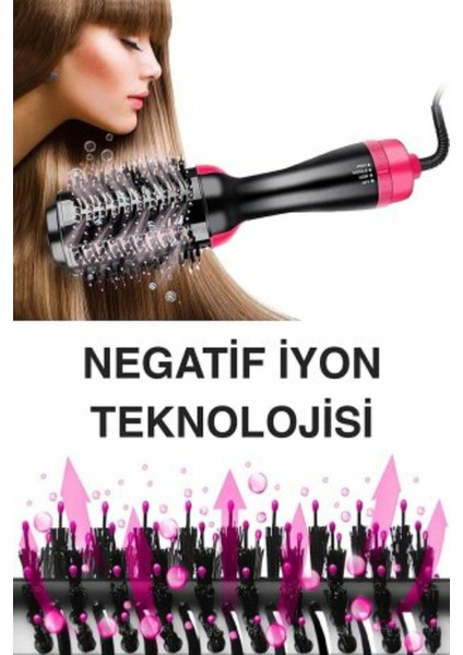 Günlük Kullanım: 1200W Çok Işlevli Saç Düzleştirici ve Fön Tarağı Siyah indirimleri