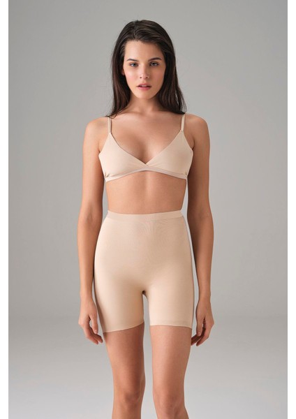 Kadın Ten Dikişsiz Popo Açık Kalça Dikleştirici Kısa Tayt Şort 8303 fiyatları