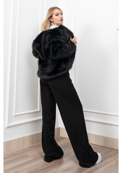 Inci Detaylı Peluş Kürk Mont Ceket 2602 indirimleri