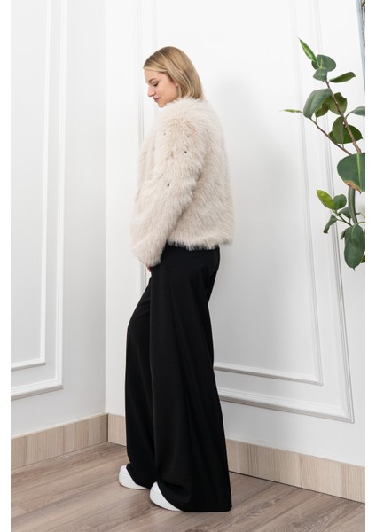 Inci Detaylı Peluş Kürk Mont Ceket 2602 fırsatları