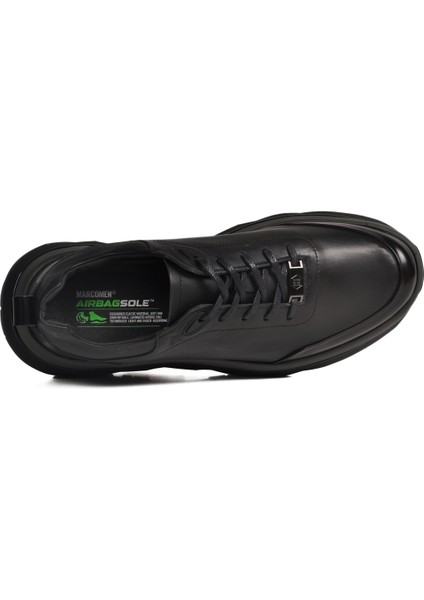 Siyah Hakiki Deri Bağcıklı Erkek Sneaker 152-22390 M fırsatları