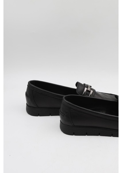 Kadın Hakiki Deri Tokalı Loafer Ayakkabı 25075610K - Siyah - 36 modelleri