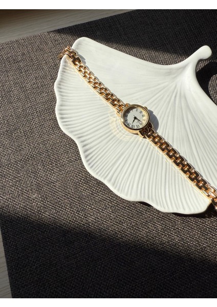 Retro Minimal Boncuk Kordon Vintage Kadın Kol Saati Gold fırsatları