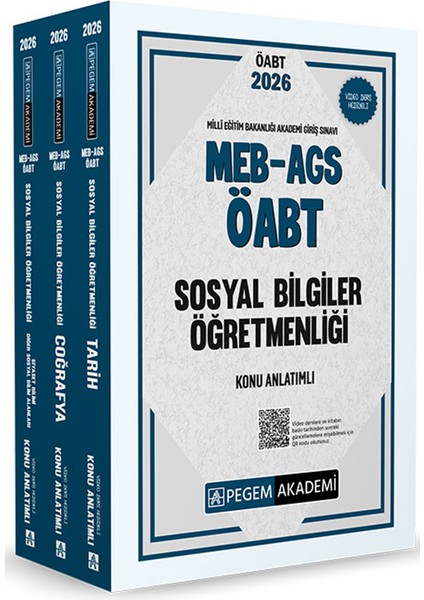 2026 Meb Ags Öabt Sosyal Bilgiler Öğretmenliği Konu Anlatımlı 3 KITAP(1602 Sayfa)-Ags Konu Soru Seti fiyatları