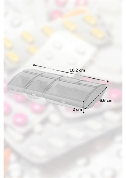 buffer® haftalık 7 bölmeli saklama ve hatırlatma kutusu