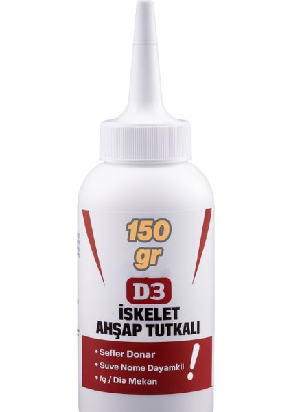 Iskelet Ahşap Tutkalı Hazır 150 Gram Şeffaf D3 Tahta Mdf Sunta Kumaş Kağıt Dıy Uygulama Yapıştırıcı fiyatları