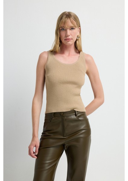 Fitilli Triko Bluz Camel 11545627000 fırsatları
