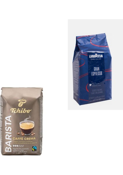 Barista Caffe Crema Çekirdek Kahve 500G+ Lavazza Gran Espresso Çekirdek Kahve 1 kg