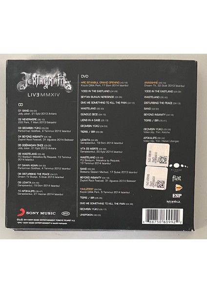 Pentagram Live Mmxıv CD + DVD Kitpçık Mevcuttur (Orijinal Dönem Baskı Cd) fiyatları