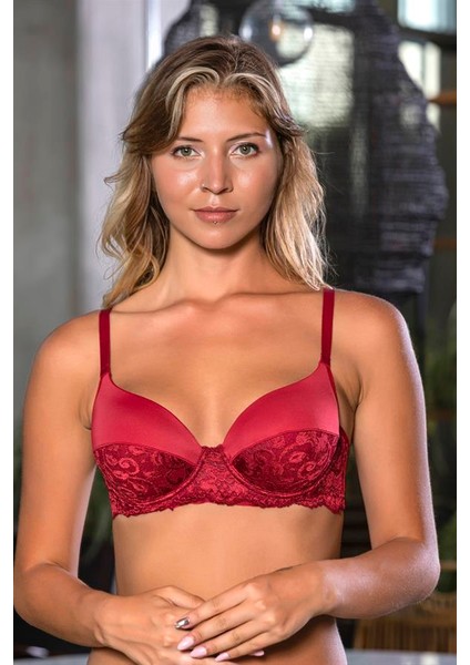 Dantel Detaylı Sütyen Bordo (BRF1130)