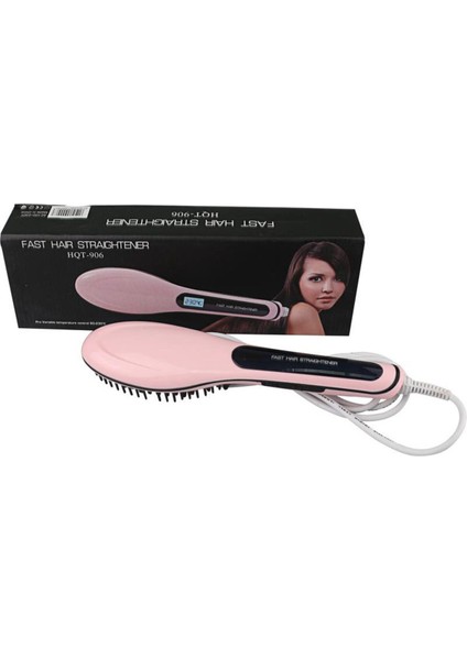Pembe Saç Düzleştirici Tarak, Kolay Kullanımlı ve Şık Tasarım. fırsatları