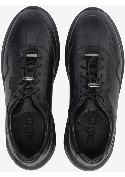 Erkek Siyah Hakiki Deri Ayakkabı 5K1UA18640