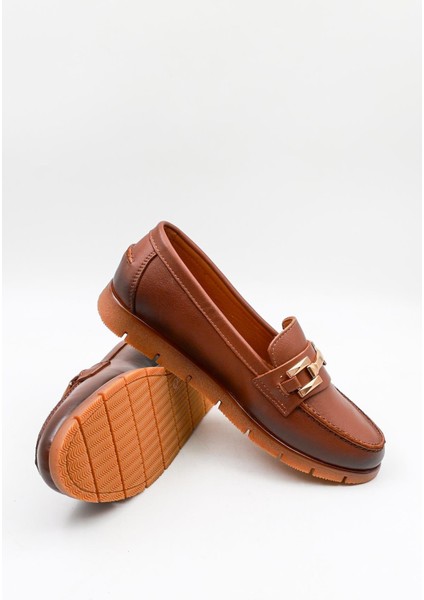 Kadın Hakiki Deri Tokalı Loafer Ayakkabı 25075610K - Taba - 36 modelleri