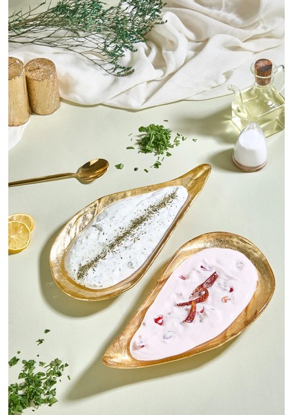 Gold Istiridye Cam Meze Servis Tabağı - 2\' Li Paket fiyatları
